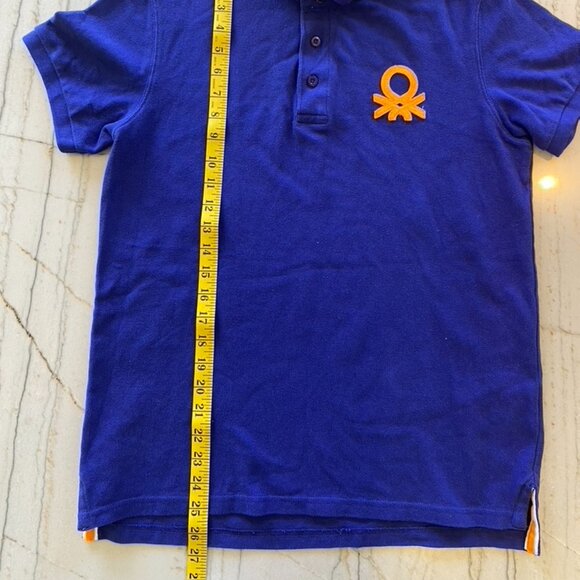 Stile Benetton/Benetton NWOT Royal Purple and Orange Polo/Golf Shirt - Picture 7 of 7